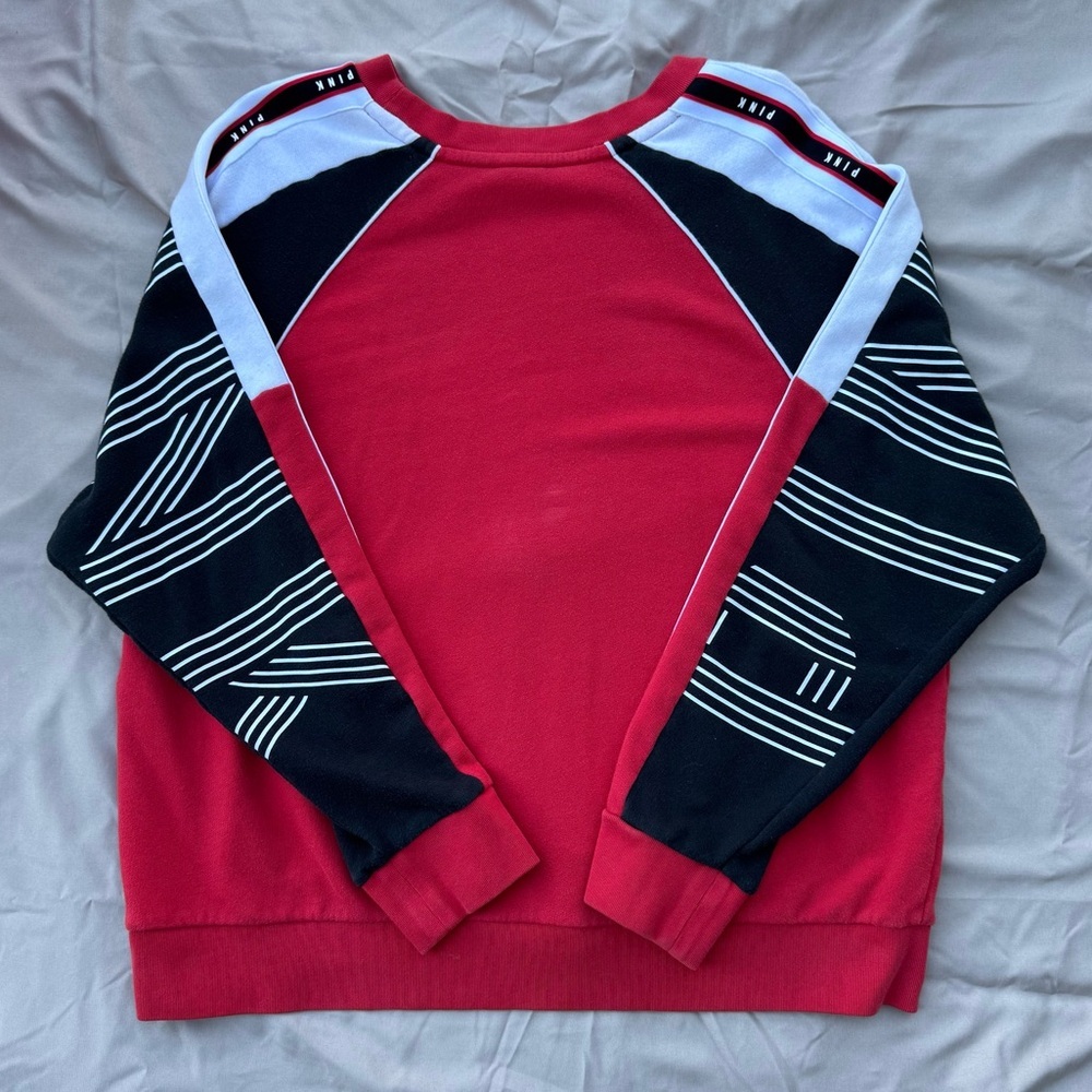 PINK Victoria's Secret Red and Black Crewneck